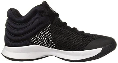 adidas Unisex Pro Spark 2018 Basketball Shoe, Black/White/Shock Lime, 5 M US Big Kid