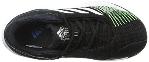 adidas Unisex Pro Spark 2018 Basketball Shoe, Black/White/Shock Lime, 5 M US Big Kid