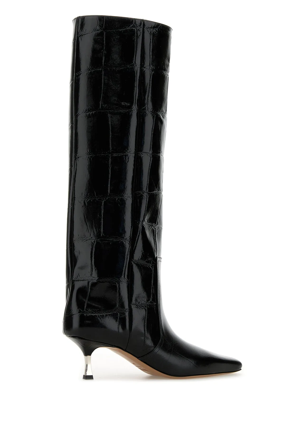 Black leather Bettina boots