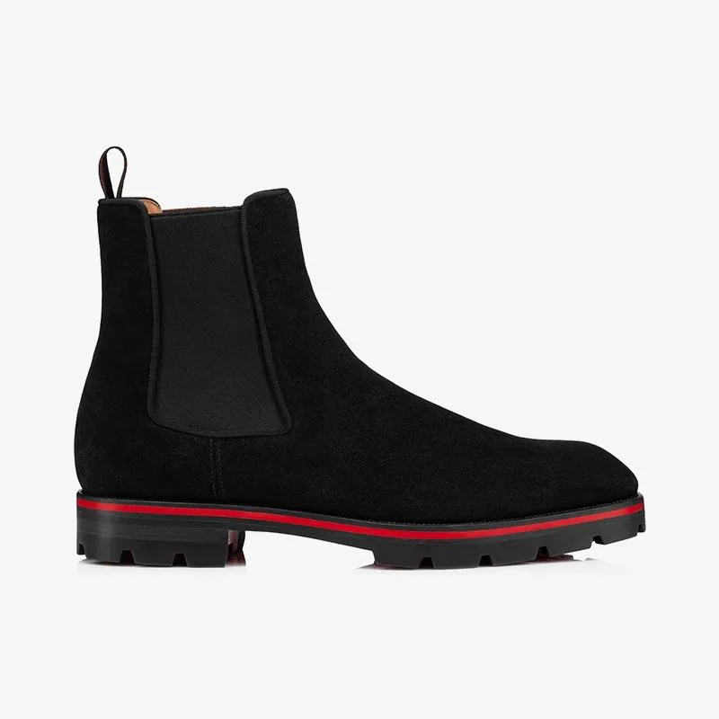 Black suede High-Top Boot