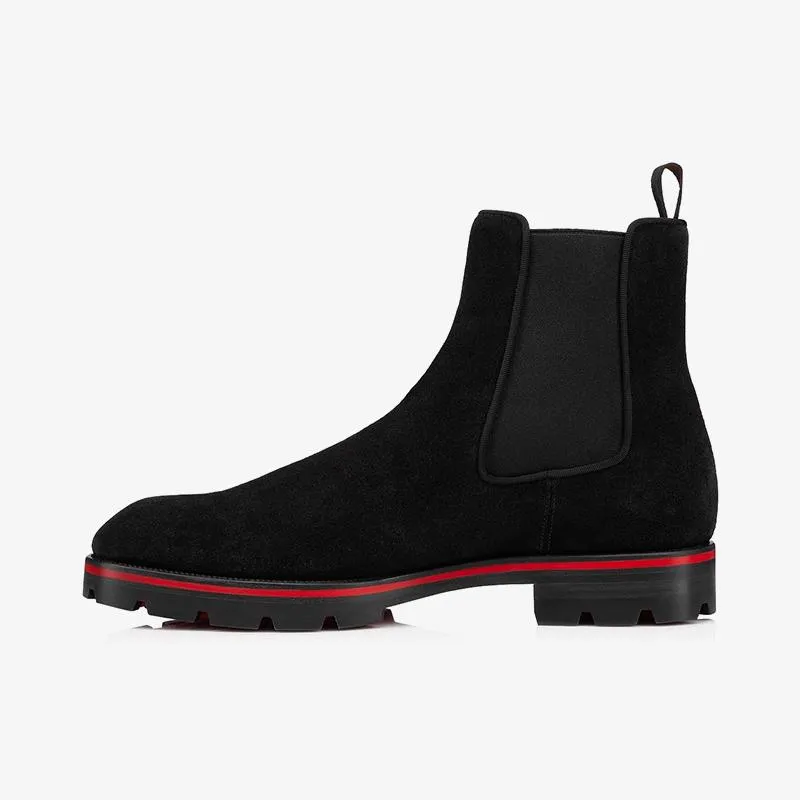Black suede High-Top Boot