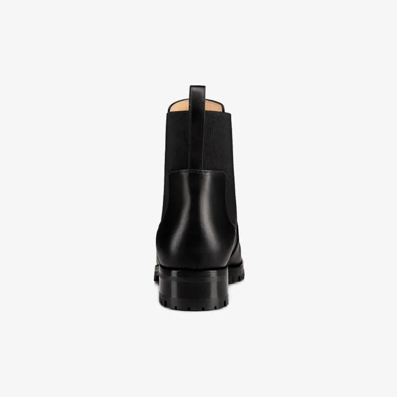 Classic Black Calfskin Ankle Boot