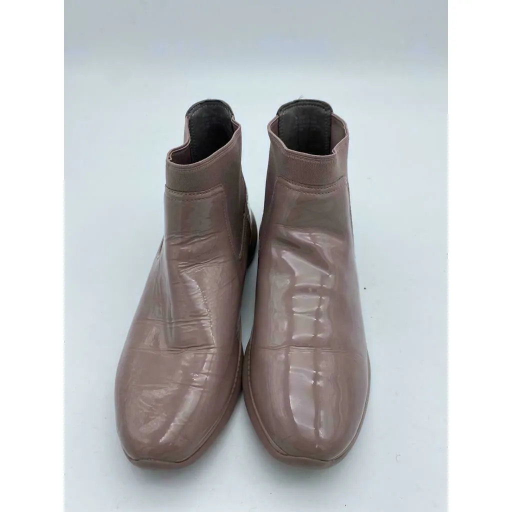 Cole Han Weather Proof Pink Leather Pull On Ankle Boots Size 7.5