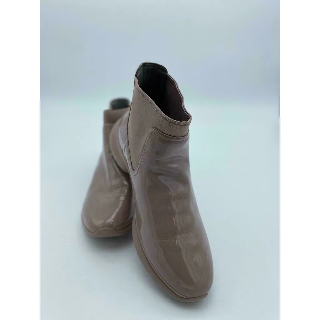 Cole Han Weather Proof Pink Leather Pull On Ankle Boots Size 7.5
