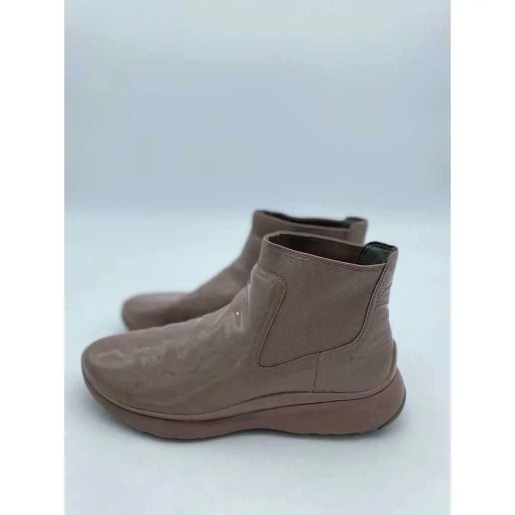 Cole Han Weather Proof Pink Leather Pull On Ankle Boots Size 7.5