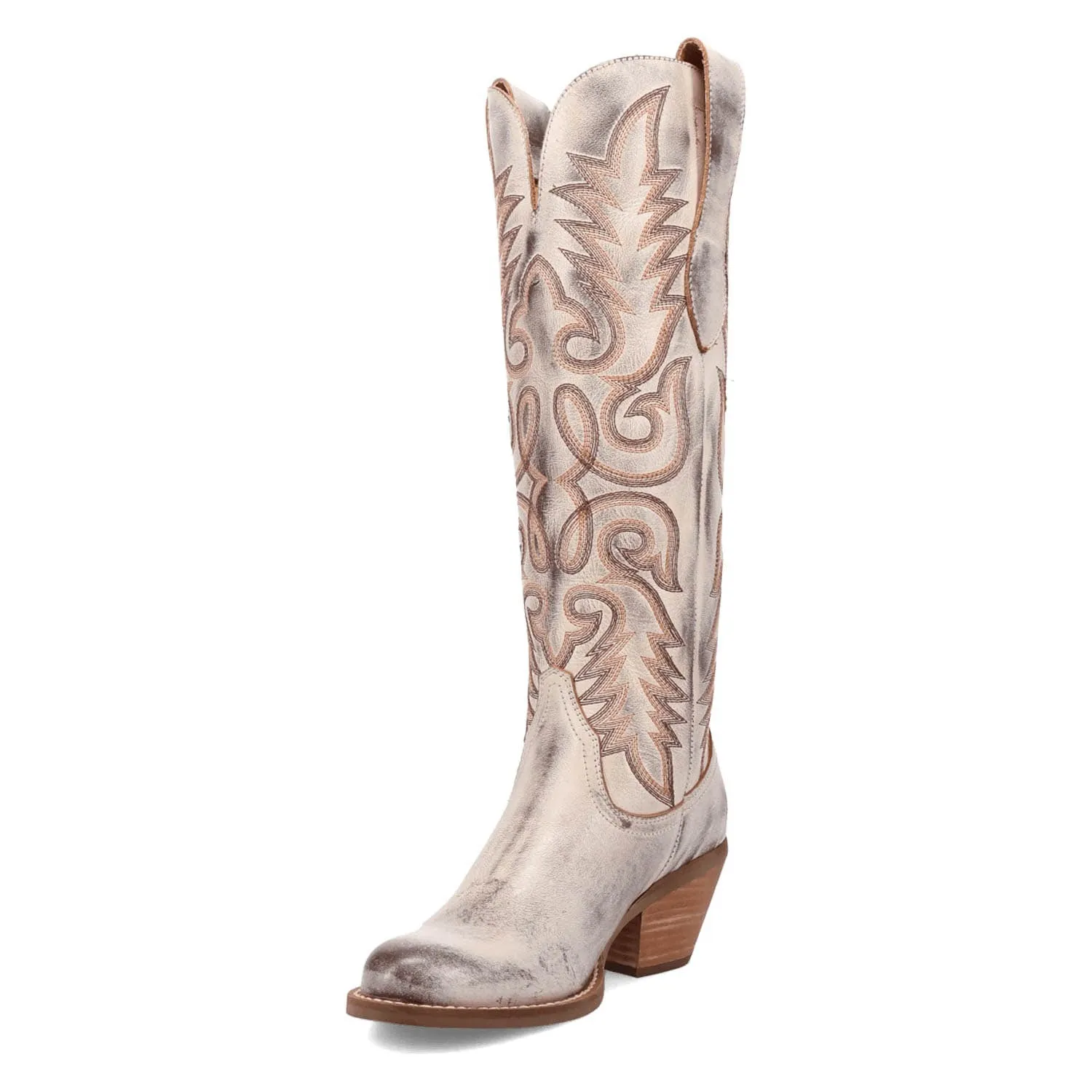 Dingo Womens Faded Love Brown Leather Cowboy Boots