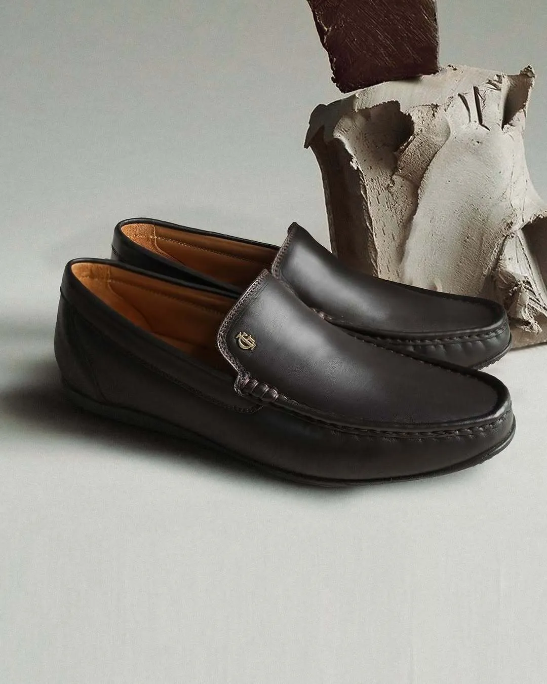 Doris - Men's Dark Brown Calf Leather Driver Shoe