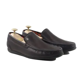 Doris - Men's Dark Brown Calf Leather Driver Shoe