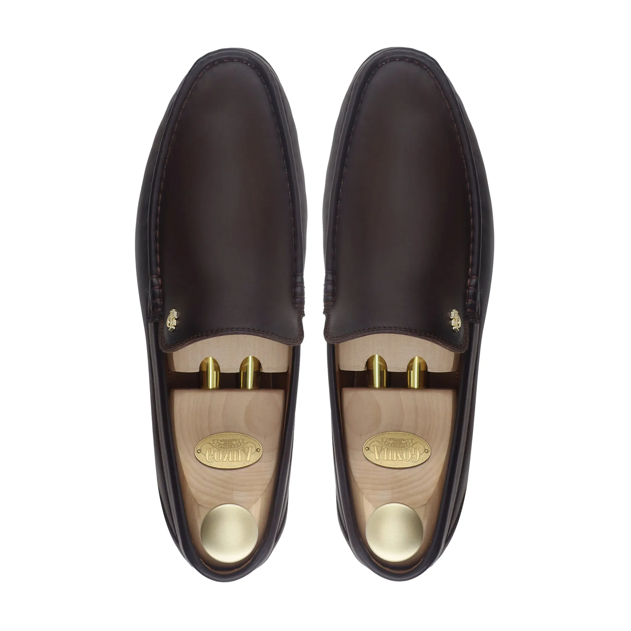 Doris - Men's Dark Brown Calf Leather Driver Shoe