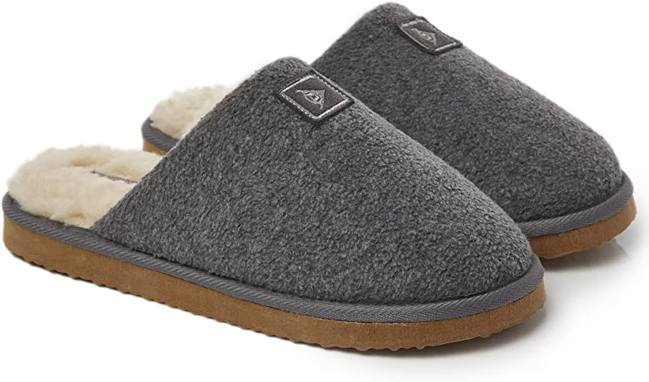 Dunlop Comfy Memory Foam Slippers with Rubber Sole Anti Slip for Men