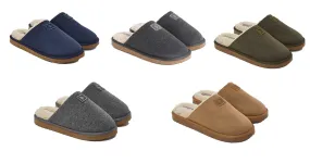 Dunlop Comfy Memory Foam Slippers with Rubber Sole Anti Slip for Men