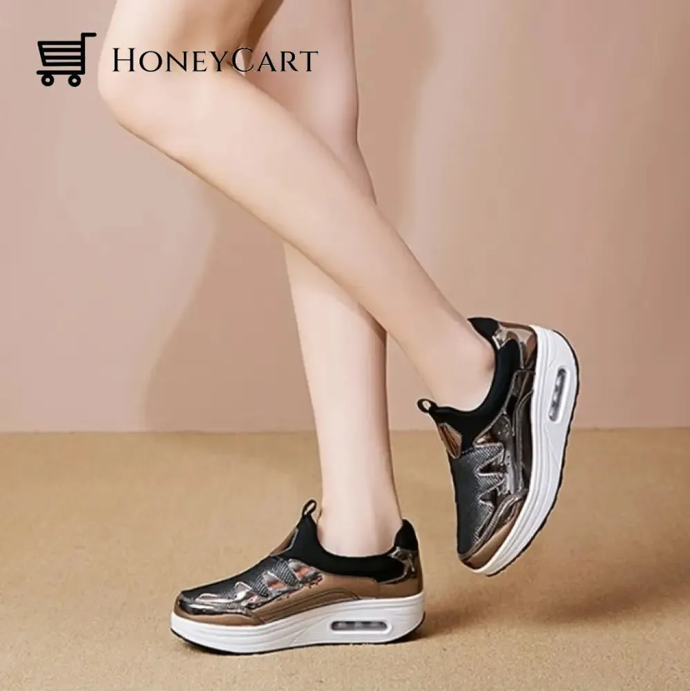 Fashionable Shoes for Bunions Platform Slip On Sneakers