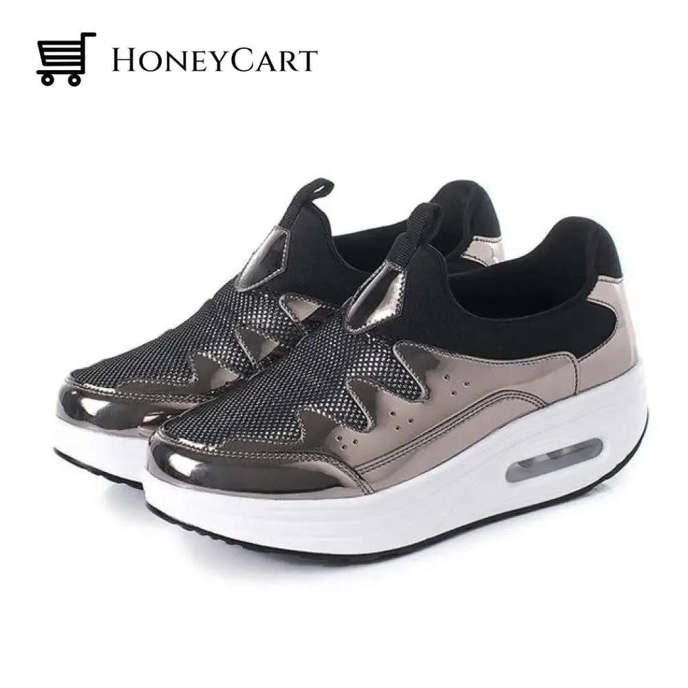 Fashionable Shoes for Bunions Platform Slip On Sneakers