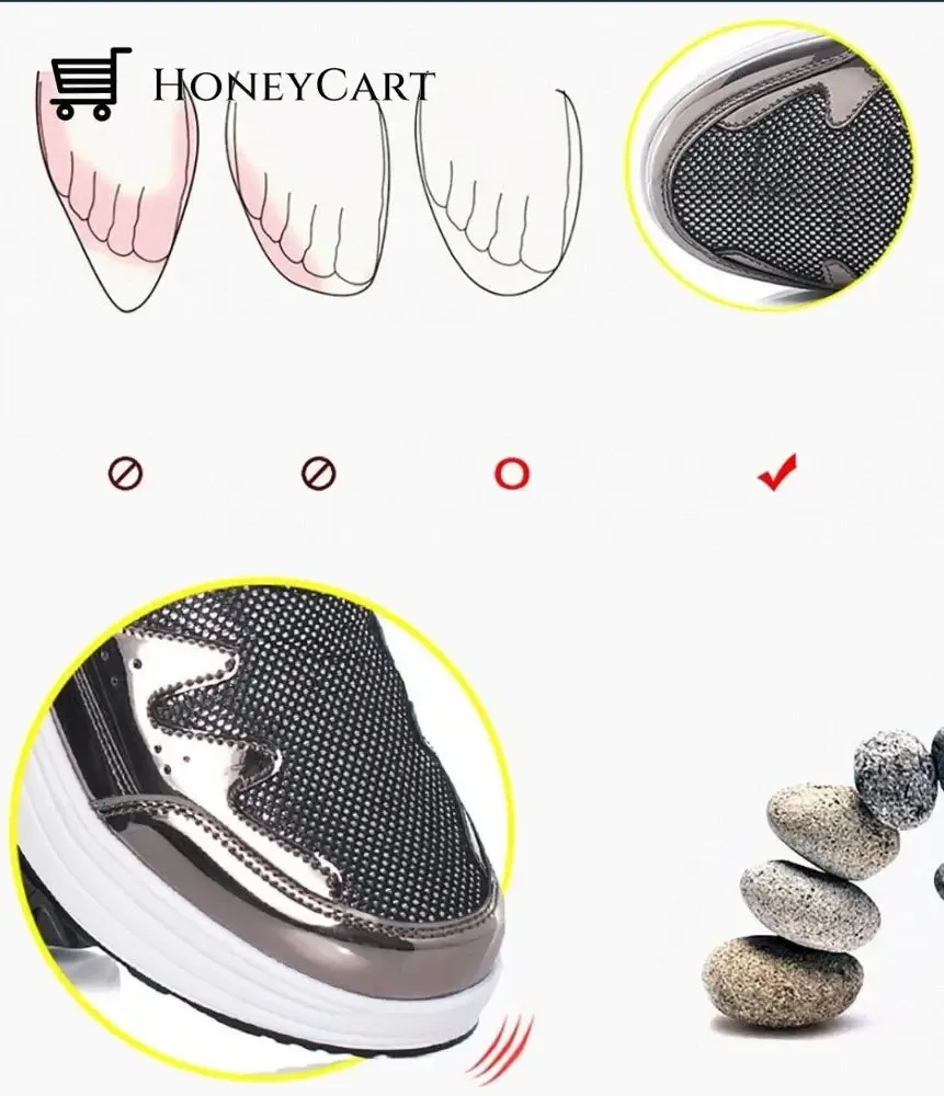 Fashionable Shoes for Bunions Platform Slip On Sneakers