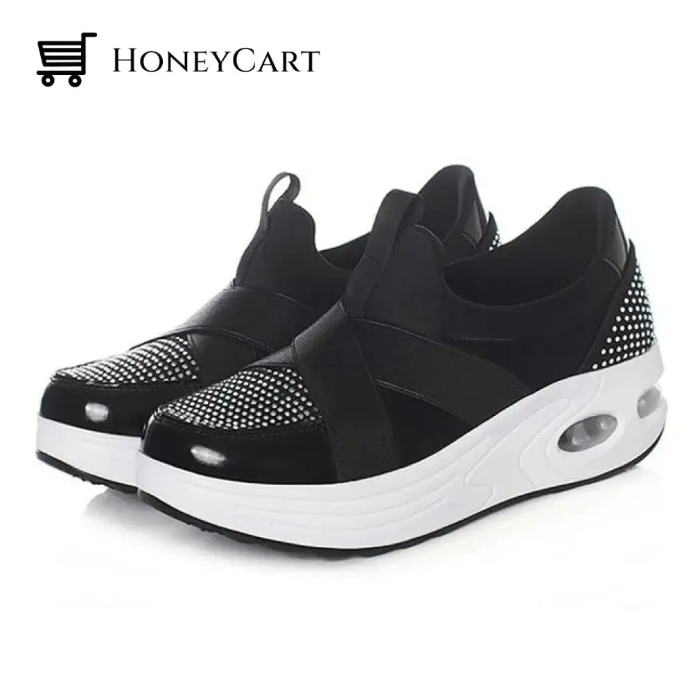 Fashionable Shoes for Bunions Platform Slip On Sneakers