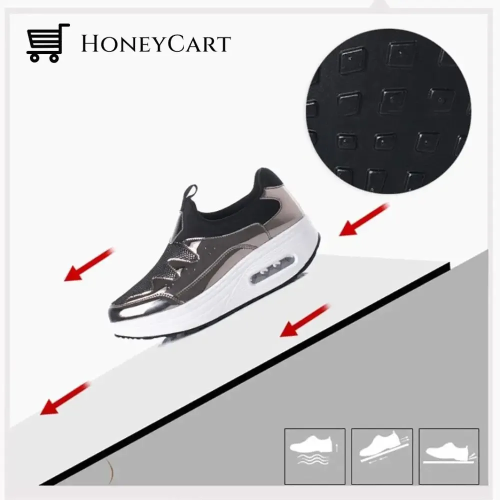 Fashionable Shoes for Bunions Platform Slip On Sneakers