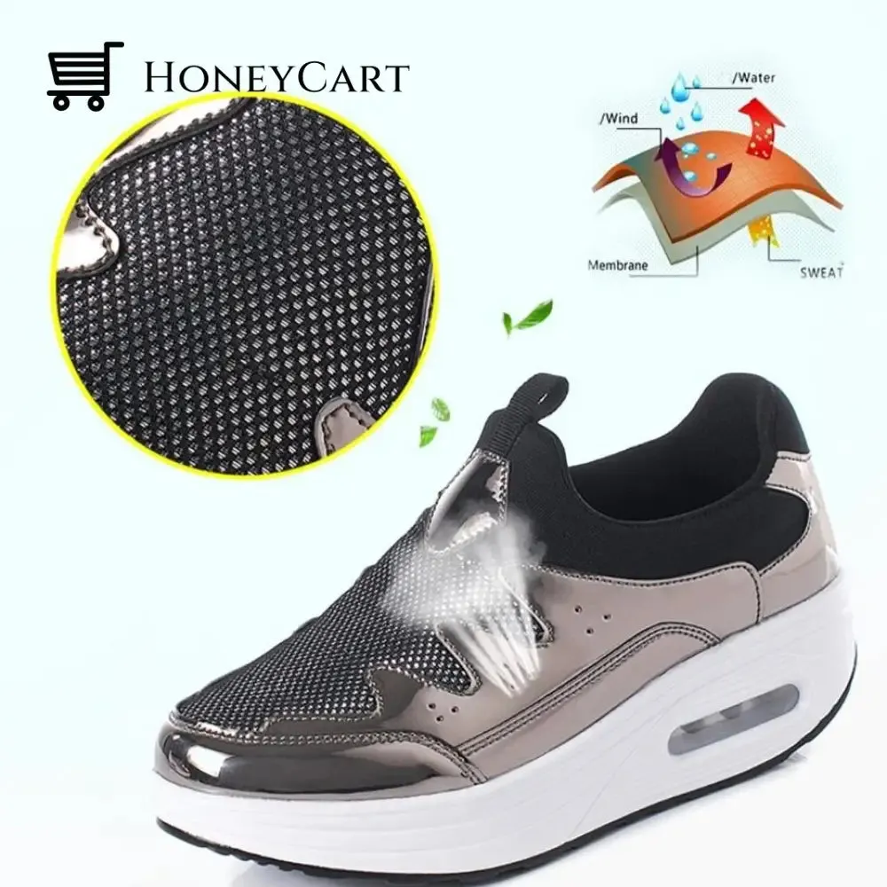 Fashionable Shoes for Bunions Platform Slip On Sneakers