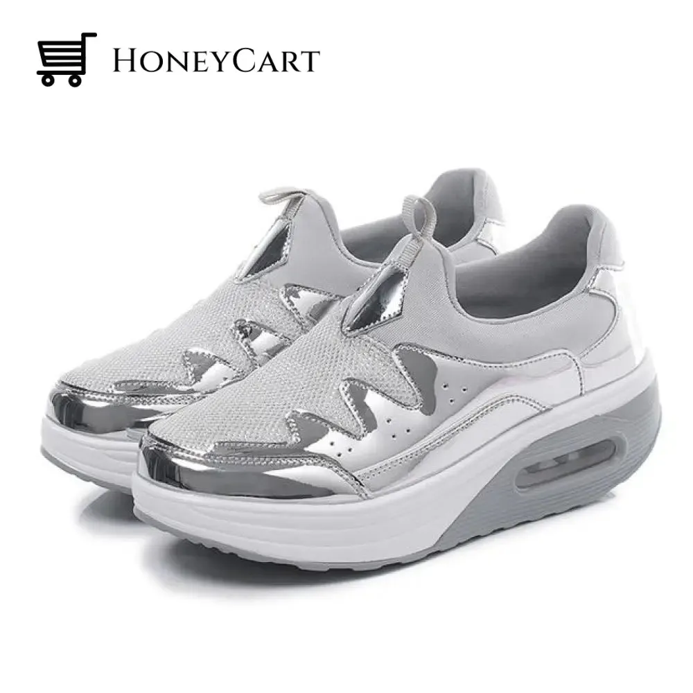 Fashionable Shoes for Bunions Platform Slip On Sneakers