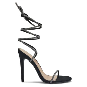 GARNER1 DIAMANTE TIE AROUND STILETTO SANDAL