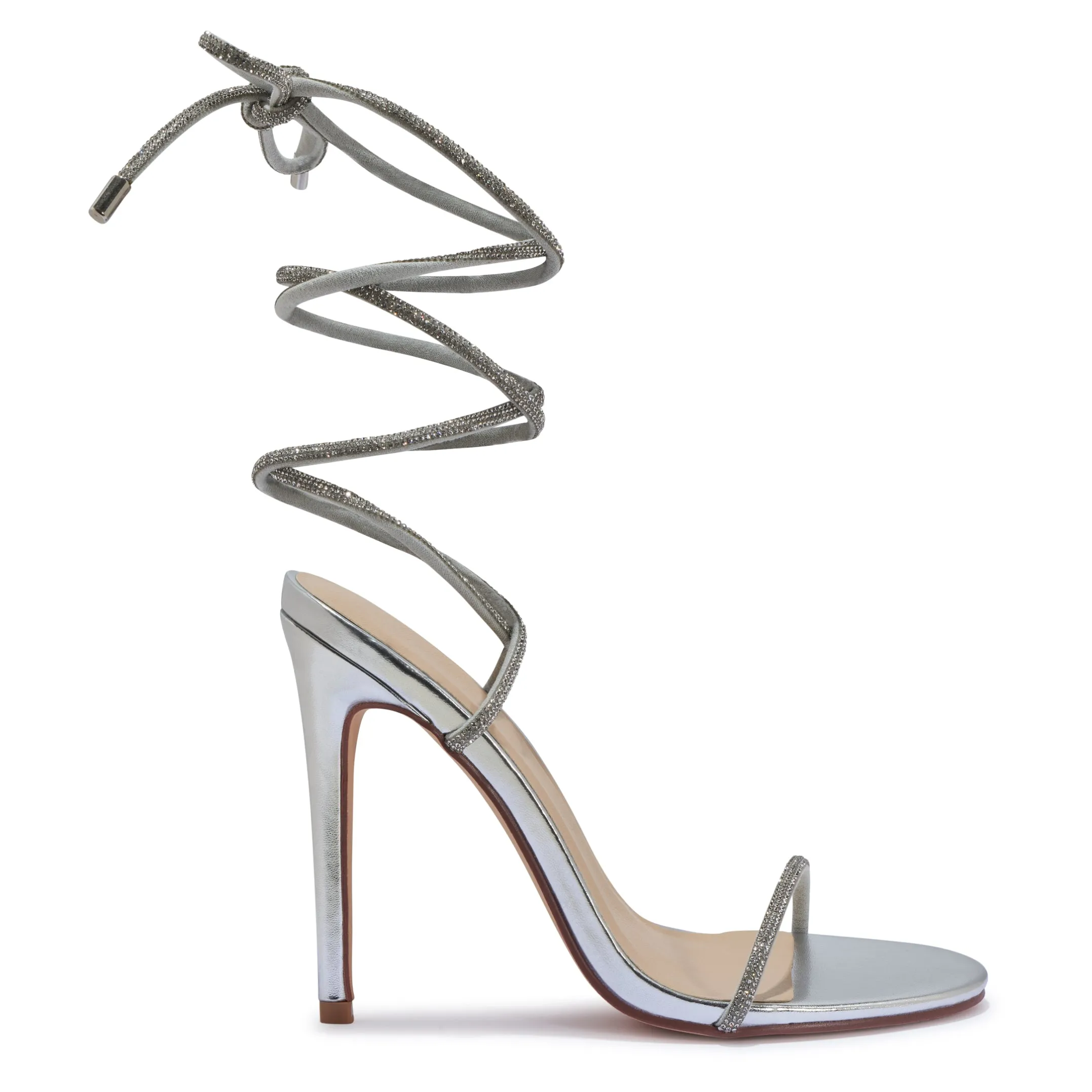 GARNER1 DIAMANTE TIE AROUND STILETTO SANDAL