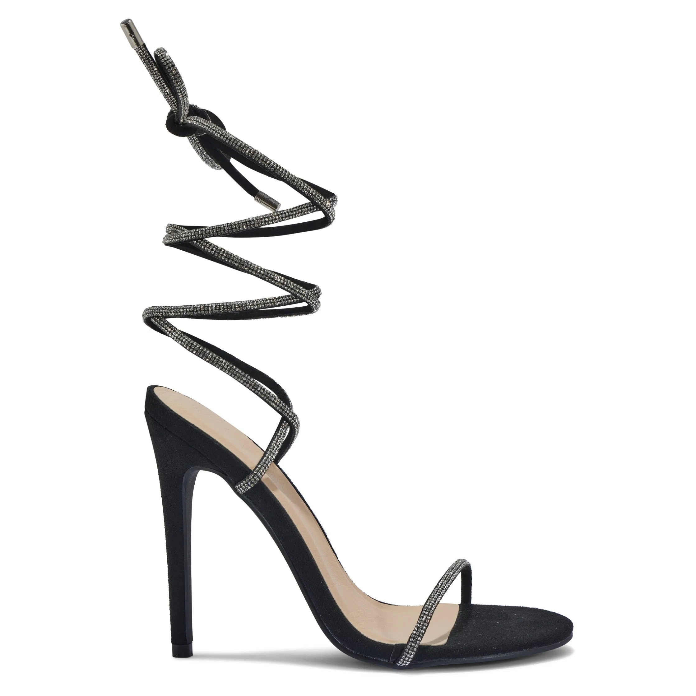 GARNER1 DIAMANTE TIE AROUND STILETTO SANDAL