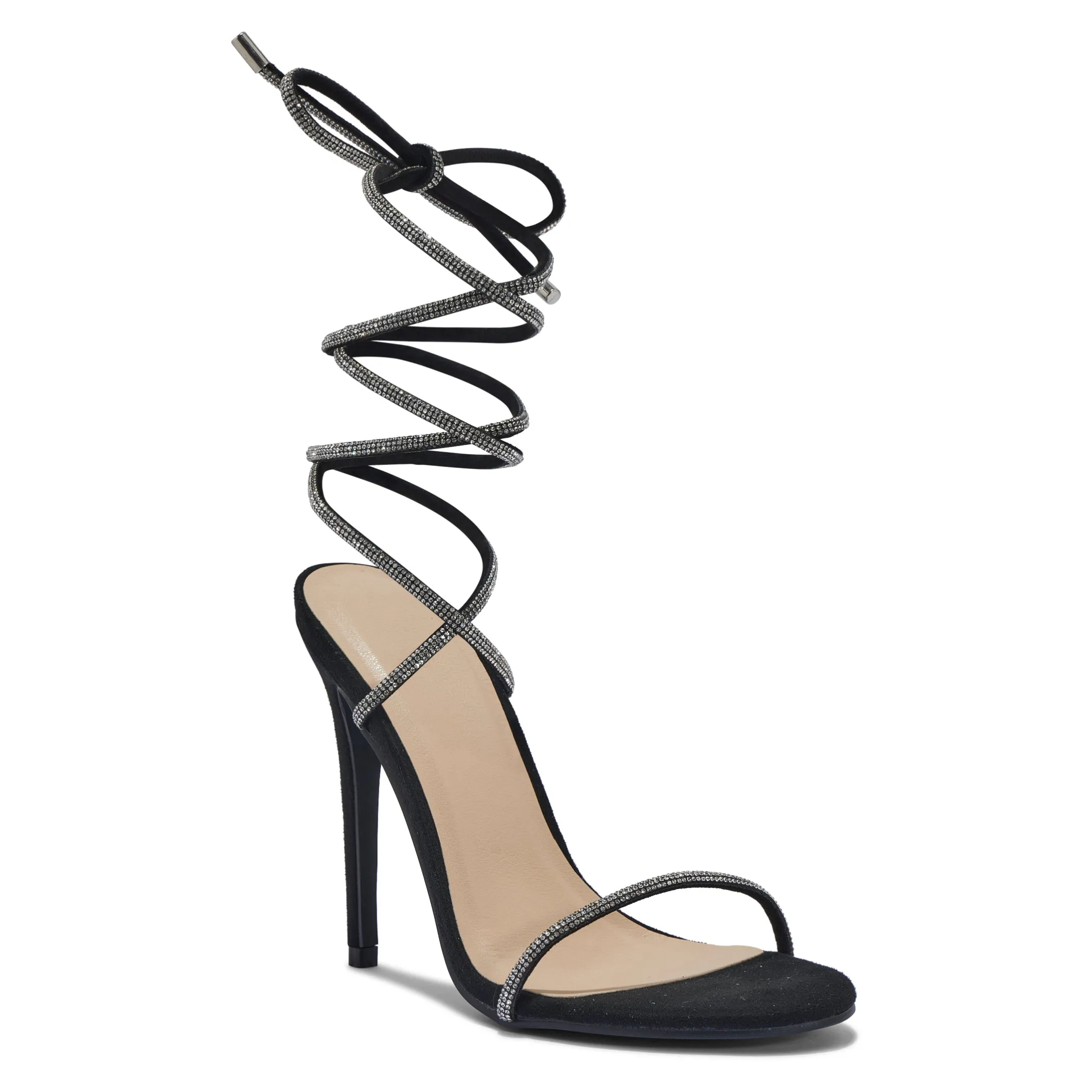 GARNER1 DIAMANTE TIE AROUND STILETTO SANDAL
