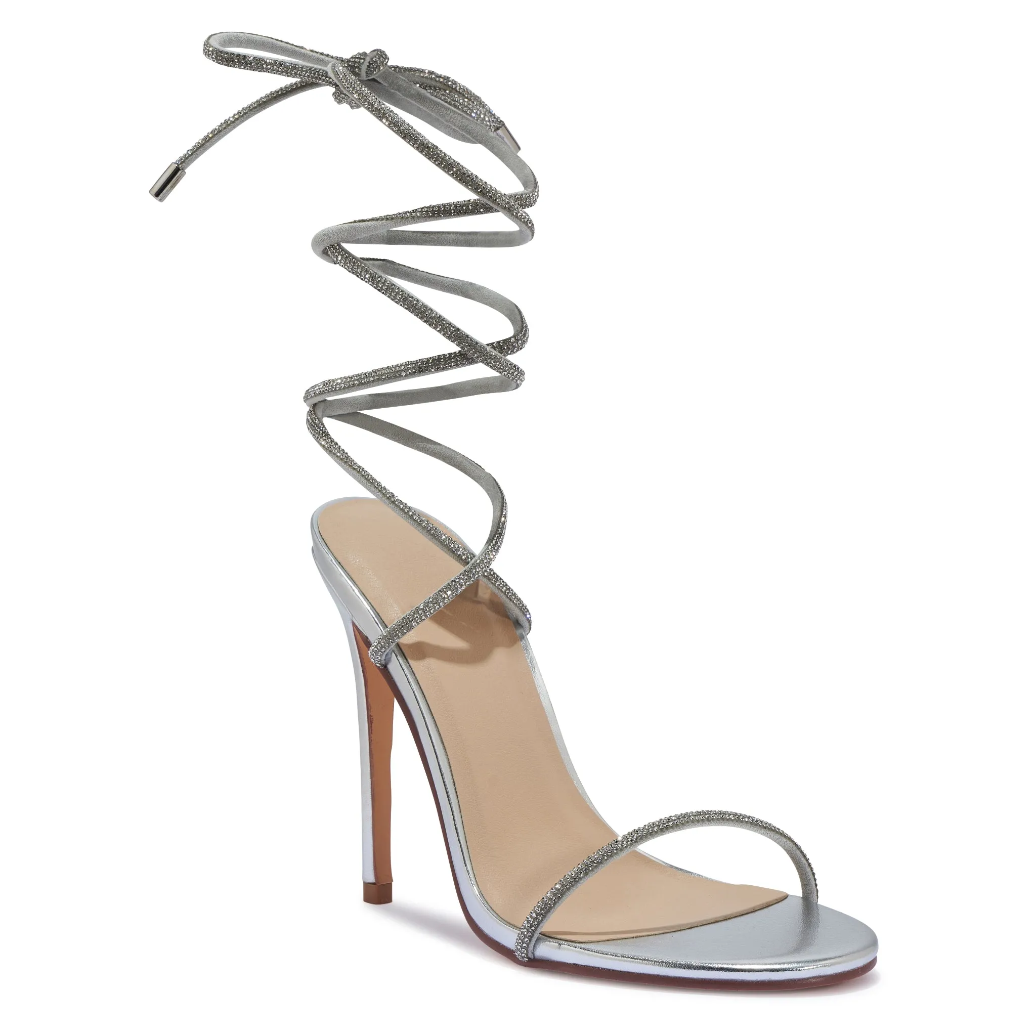 GARNER1 DIAMANTE TIE AROUND STILETTO SANDAL