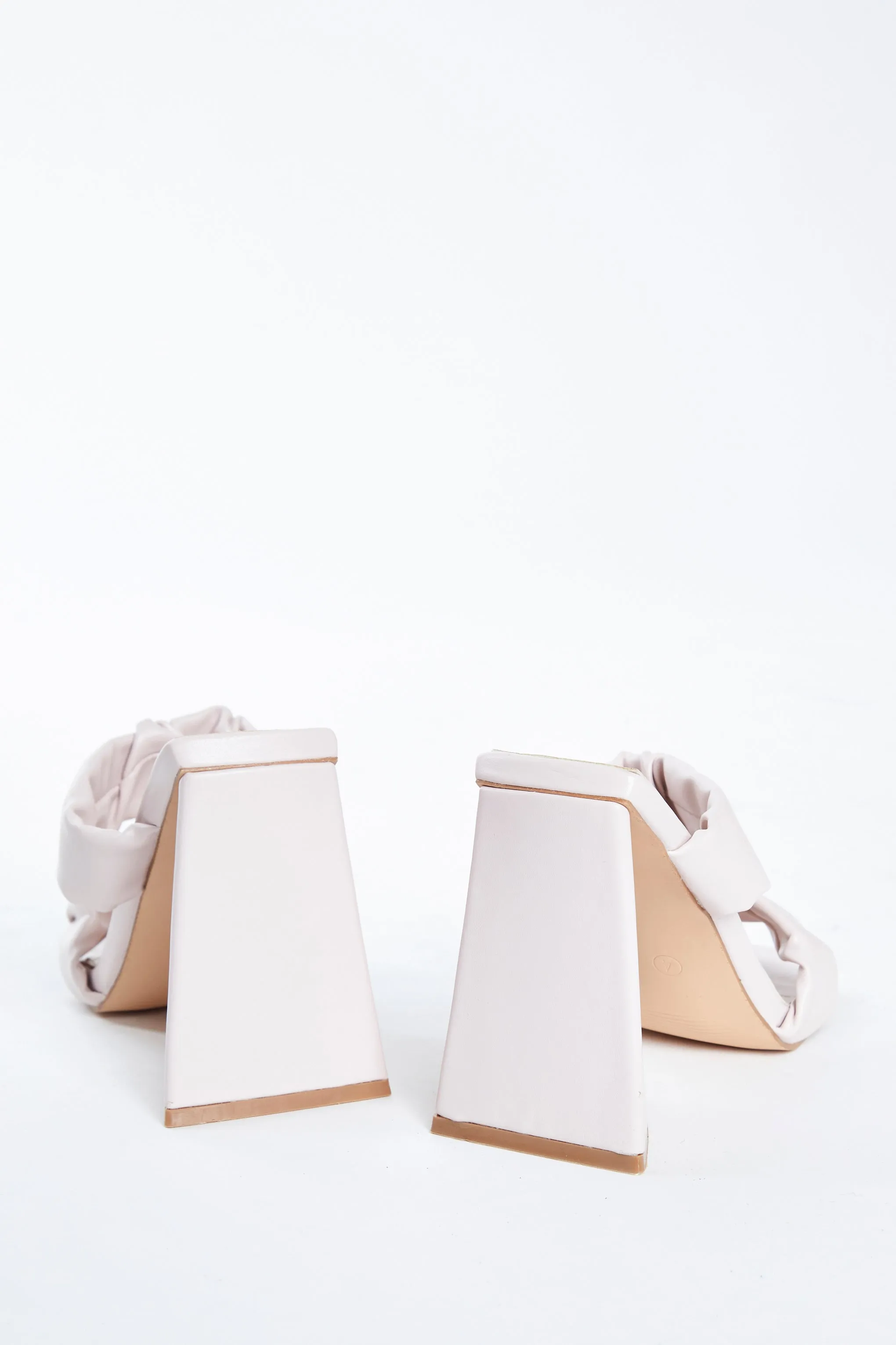 Glamorous Pink Flared Block Heel Mules