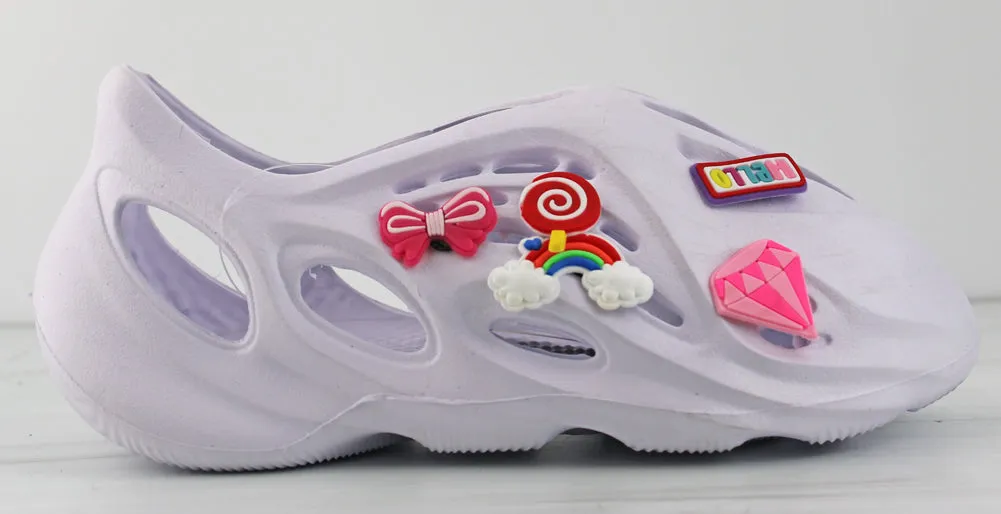 Hayden Y Little Girls Foam Runner Cut Out Sneakers