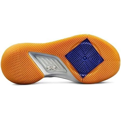 Under Armour Boys' Grade School Curry 5 Basketball Shoe, Elemental (105)/Overcast Gray, 4