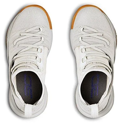 Under Armour Boys' Grade School Curry 5 Basketball Shoe, Elemental (105)/Overcast Gray, 4