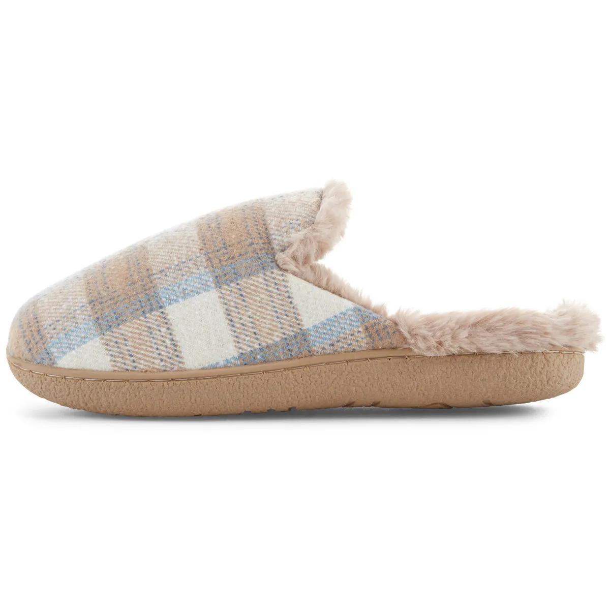 Womens Festive Plaid Slippers